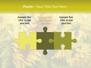 Oil Painting Sunflowers PowerPoint Template