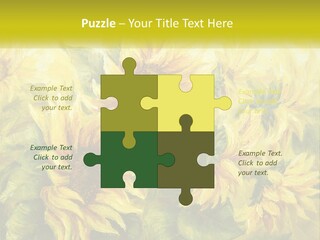 Oil Painting Sunflowers PowerPoint Template