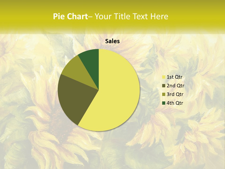 Oil Painting Sunflowers PowerPoint Template