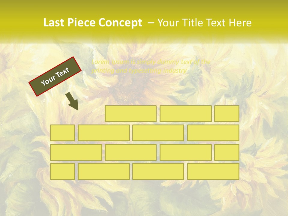 Oil Painting Sunflowers PowerPoint Template