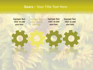 Oil Painting Sunflowers PowerPoint Template