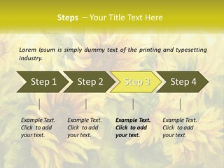 Oil Painting Sunflowers PowerPoint Template