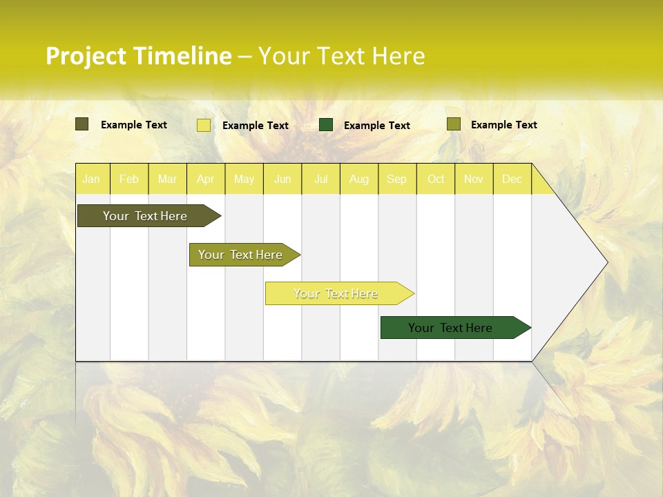 Oil Painting Sunflowers PowerPoint Template
