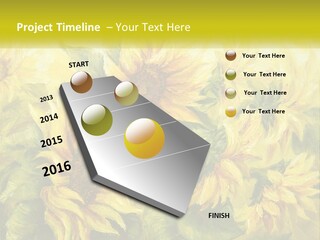 Oil Painting Sunflowers PowerPoint Template