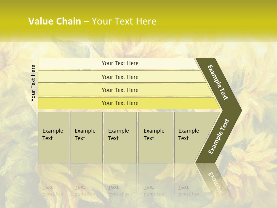 Oil Painting Sunflowers PowerPoint Template
