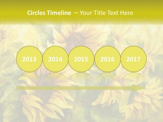 Oil Painting Sunflowers PowerPoint Template