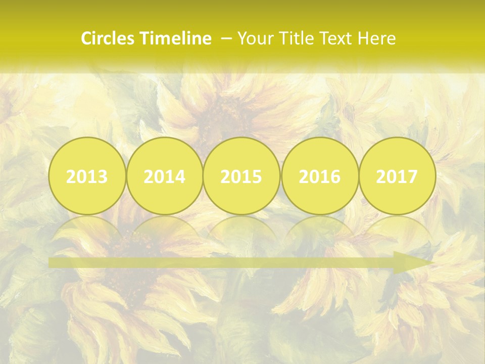 Oil Painting Sunflowers PowerPoint Template