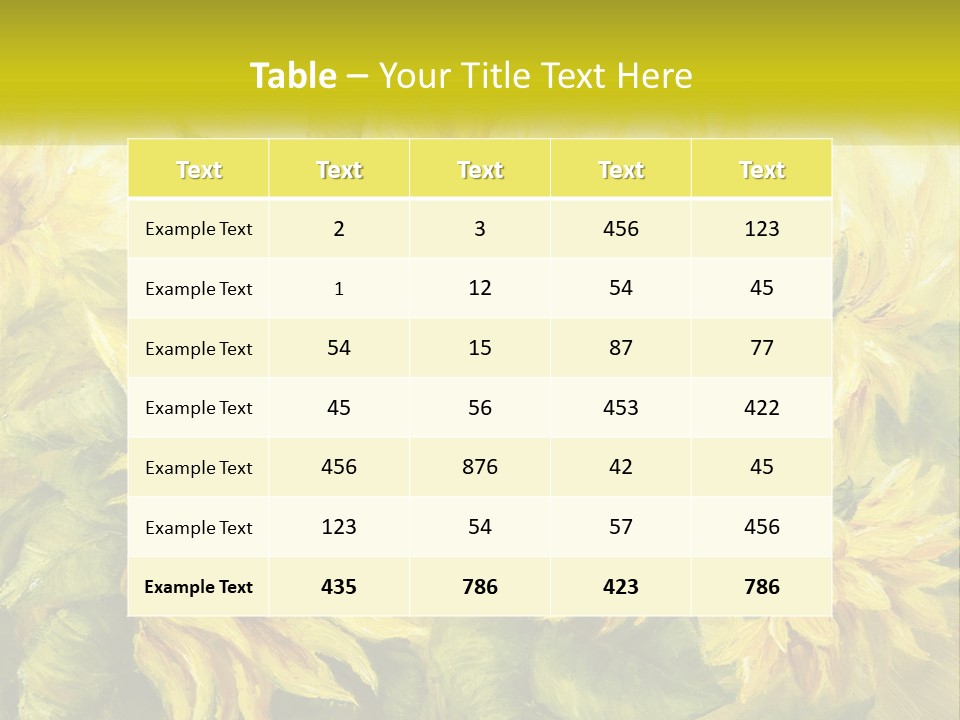 Oil Painting Sunflowers PowerPoint Template