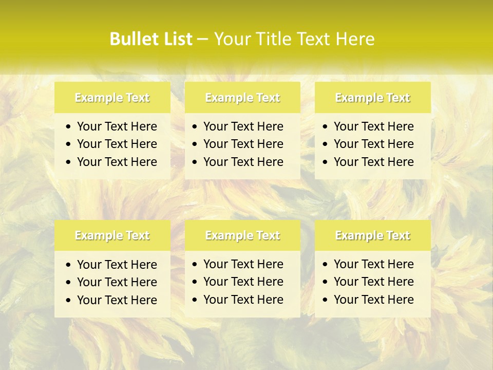 Oil Painting Sunflowers PowerPoint Template