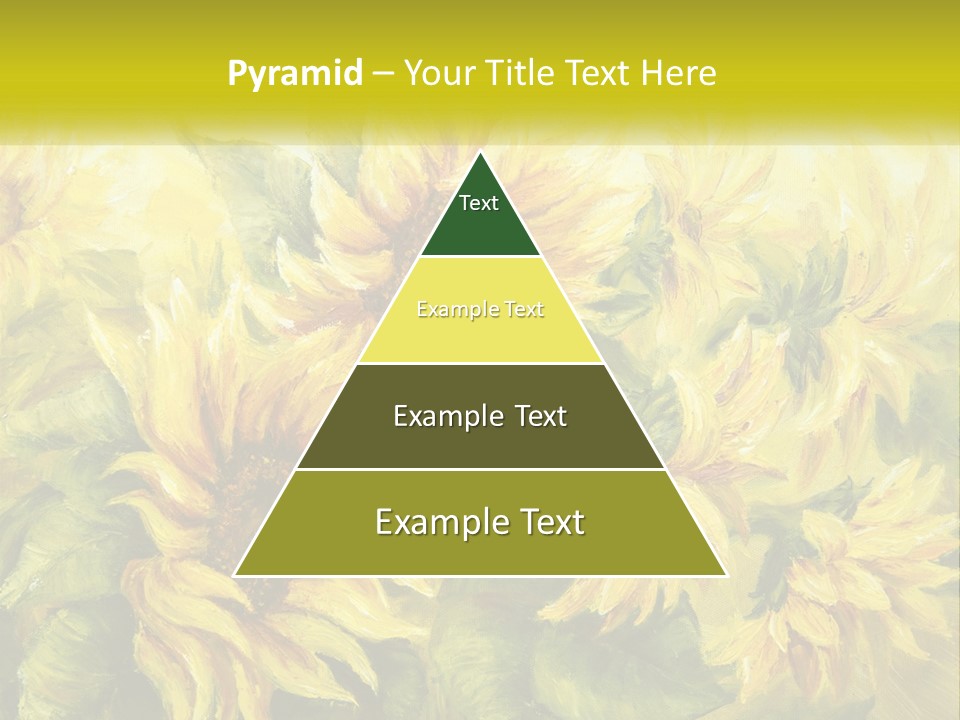 Oil Painting Sunflowers PowerPoint Template