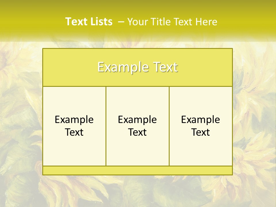 Oil Painting Sunflowers PowerPoint Template