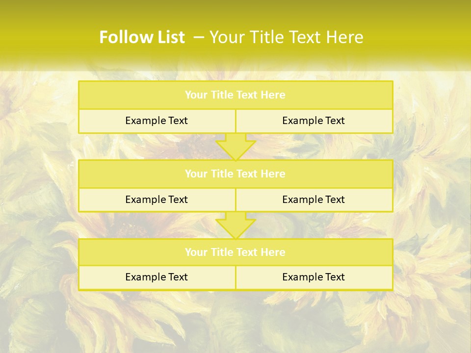 Oil Painting Sunflowers PowerPoint Template