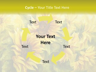 Oil Painting Sunflowers PowerPoint Template