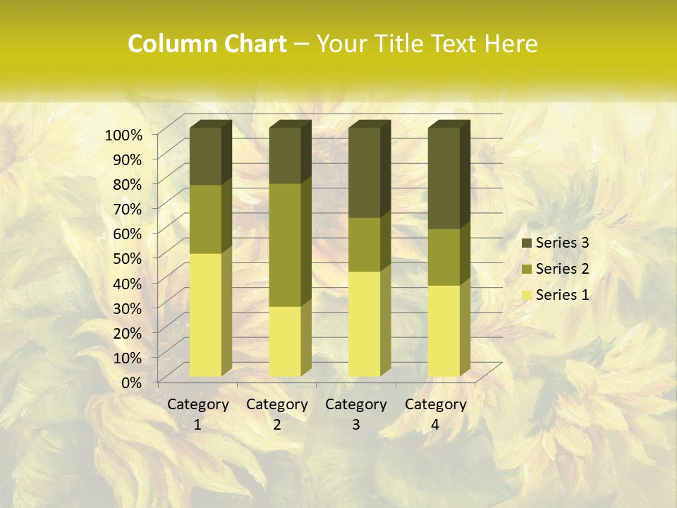Oil Painting Sunflowers PowerPoint Template