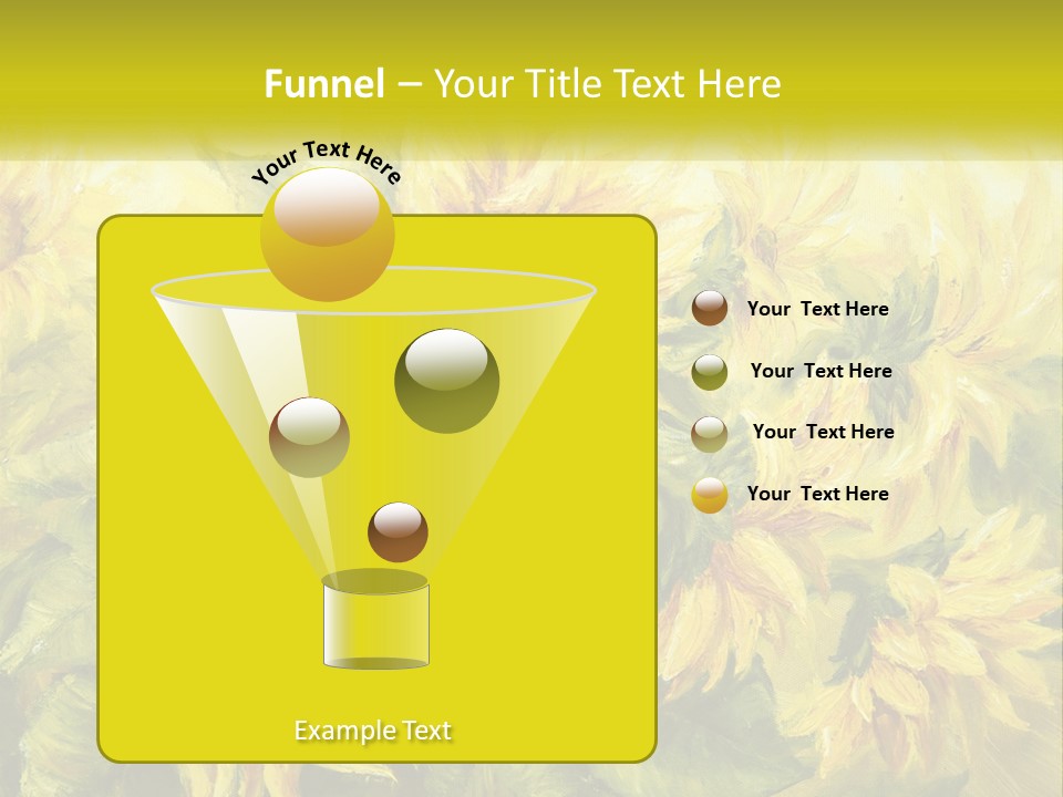 Oil Painting Sunflowers PowerPoint Template