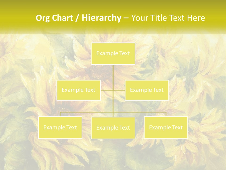 Oil Painting Sunflowers PowerPoint Template