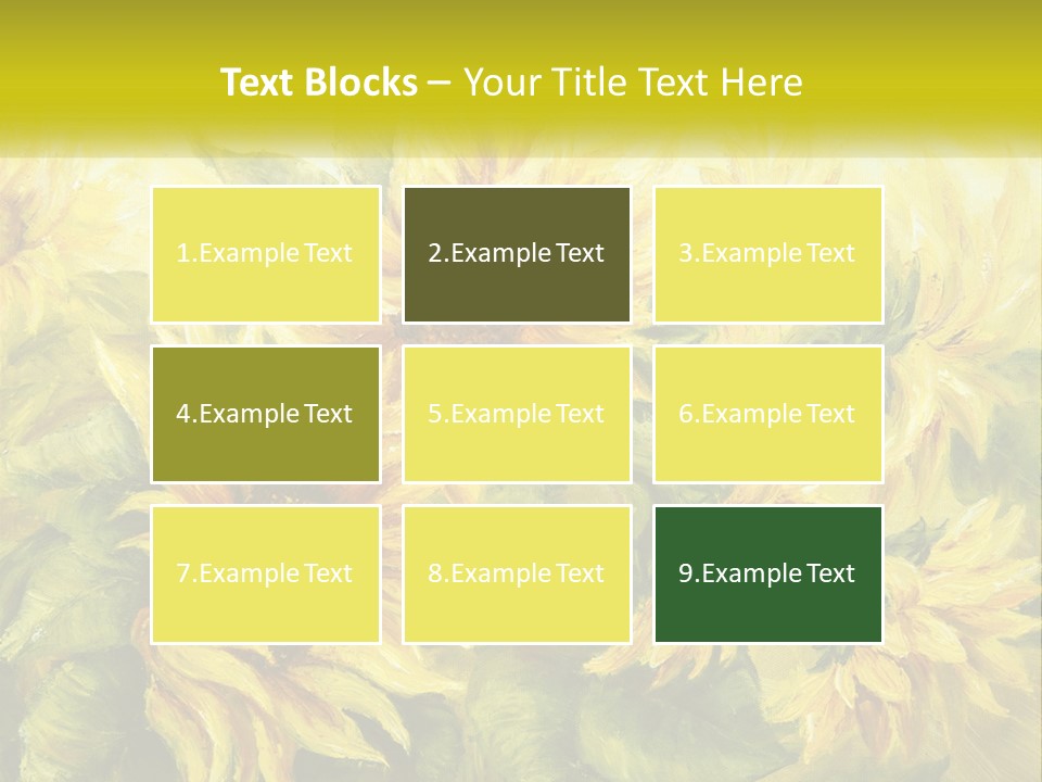 Oil Painting Sunflowers PowerPoint Template