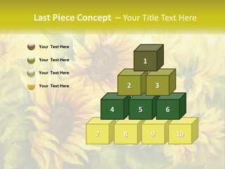 Oil Painting Sunflowers PowerPoint Template