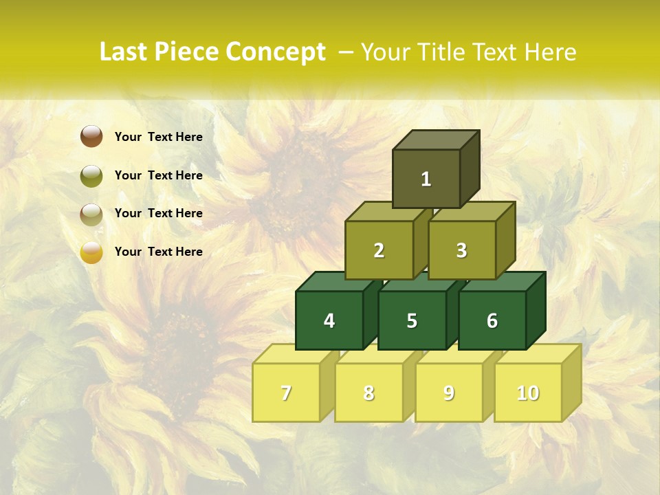 Oil Painting Sunflowers PowerPoint Template