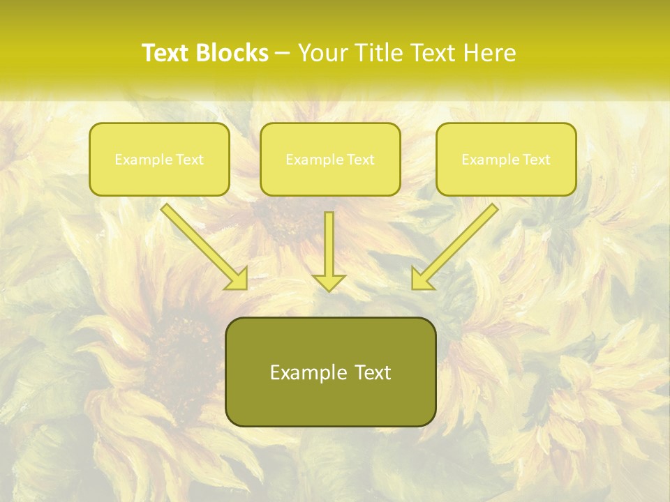 Oil Painting Sunflowers PowerPoint Template