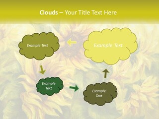 Oil Painting Sunflowers PowerPoint Template