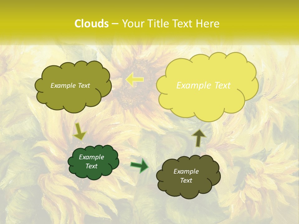 Oil Painting Sunflowers PowerPoint Template