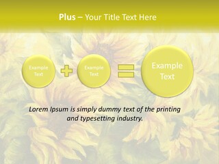 Oil Painting Sunflowers PowerPoint Template