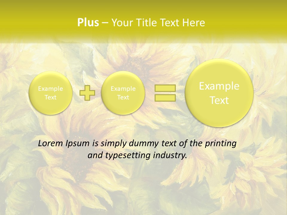 Oil Painting Sunflowers PowerPoint Template