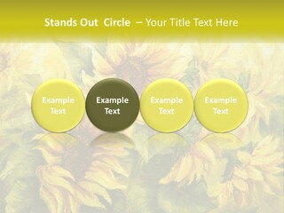 Oil Painting Sunflowers PowerPoint Template
