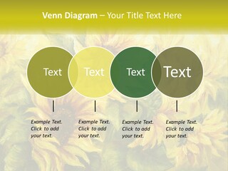Oil Painting Sunflowers PowerPoint Template