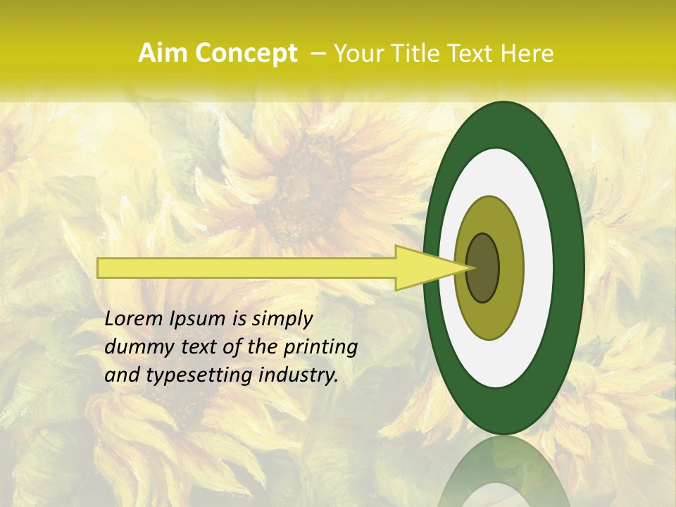 Oil Painting Sunflowers PowerPoint Template