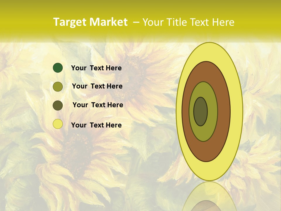 Oil Painting Sunflowers PowerPoint Template