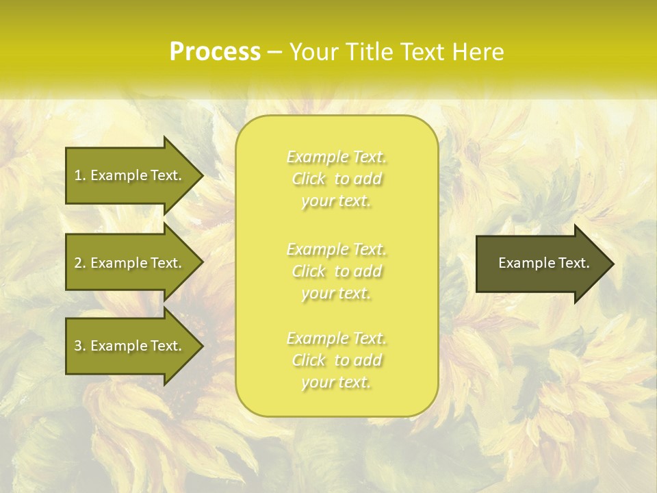 Oil Painting Sunflowers PowerPoint Template