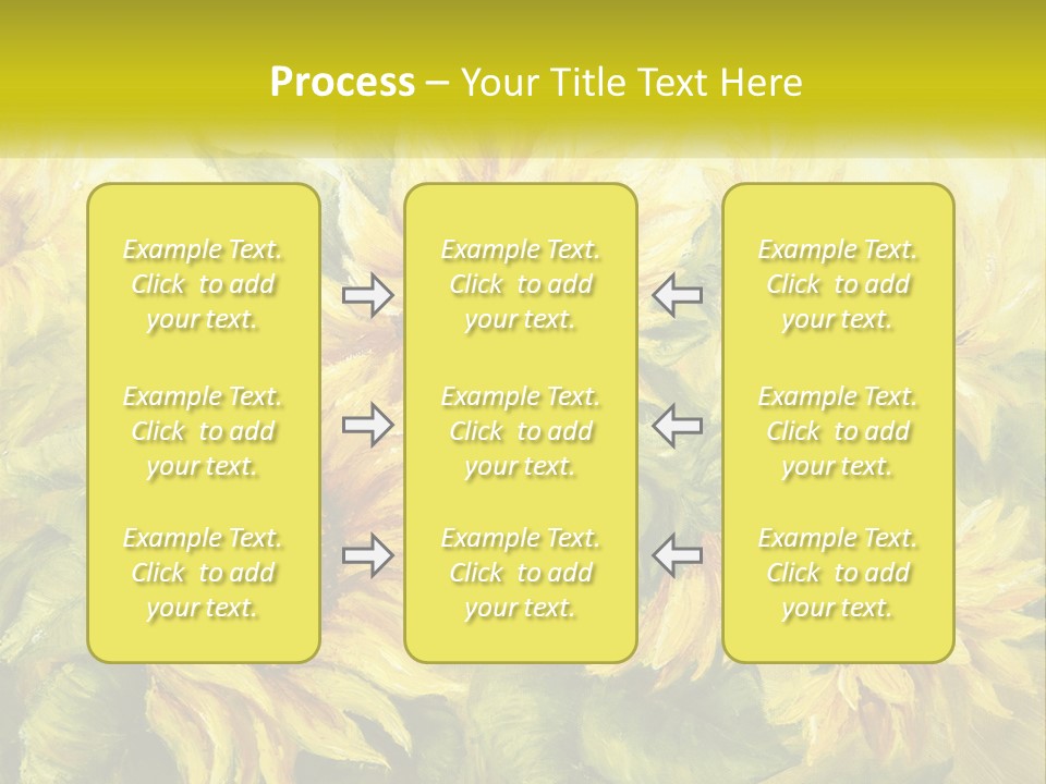 Oil Painting Sunflowers PowerPoint Template