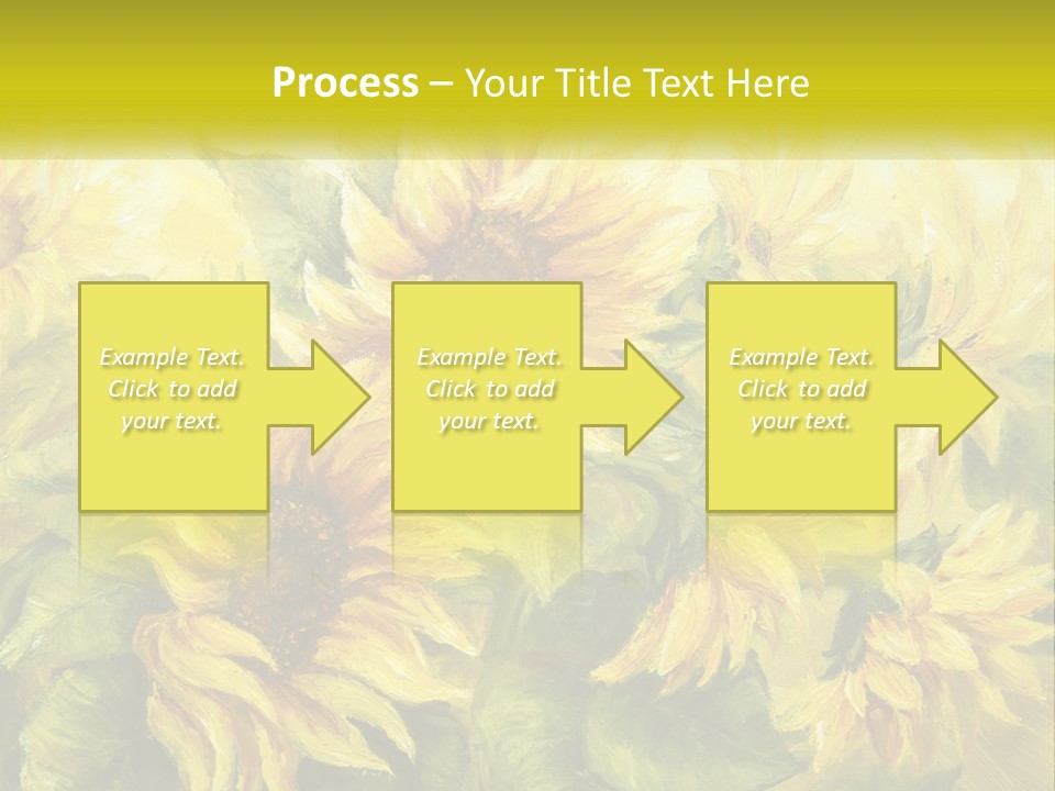 Oil Painting Sunflowers PowerPoint Template