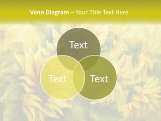 Oil Painting Sunflowers PowerPoint Template