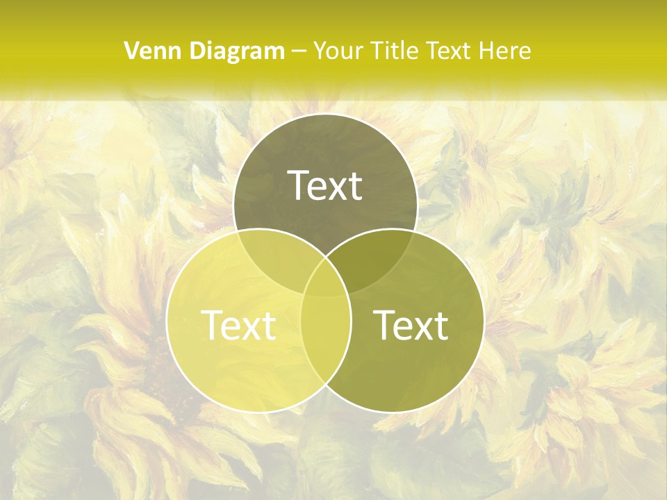 Oil Painting Sunflowers PowerPoint Template