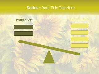 Oil Painting Sunflowers PowerPoint Template