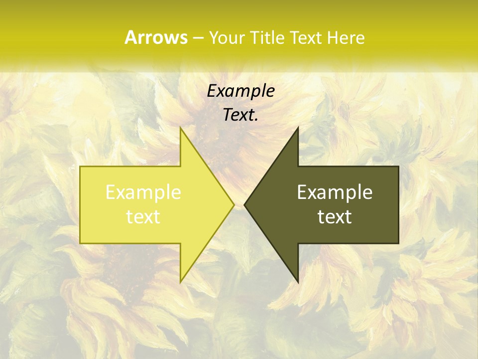 Oil Painting Sunflowers PowerPoint Template