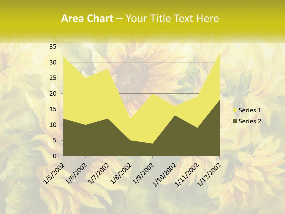 Oil Painting Sunflowers PowerPoint Template