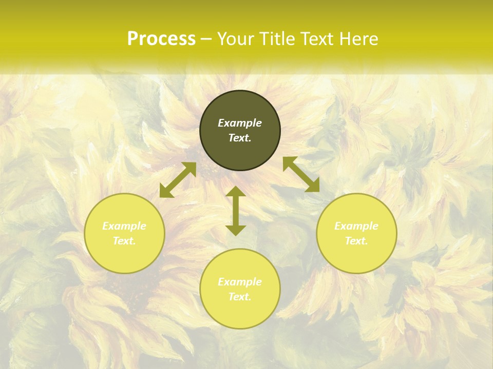 Oil Painting Sunflowers PowerPoint Template