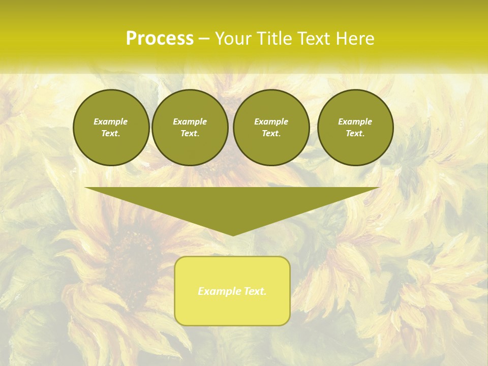 Oil Painting Sunflowers PowerPoint Template