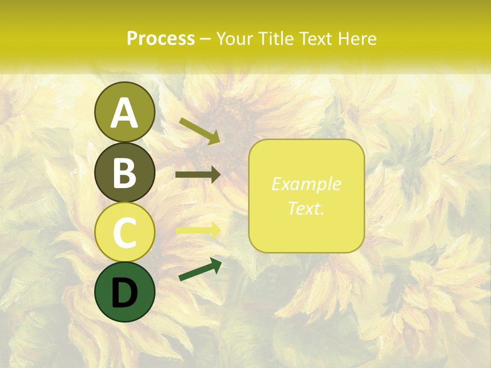 Oil Painting Sunflowers PowerPoint Template