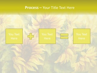 Oil Painting Sunflowers PowerPoint Template