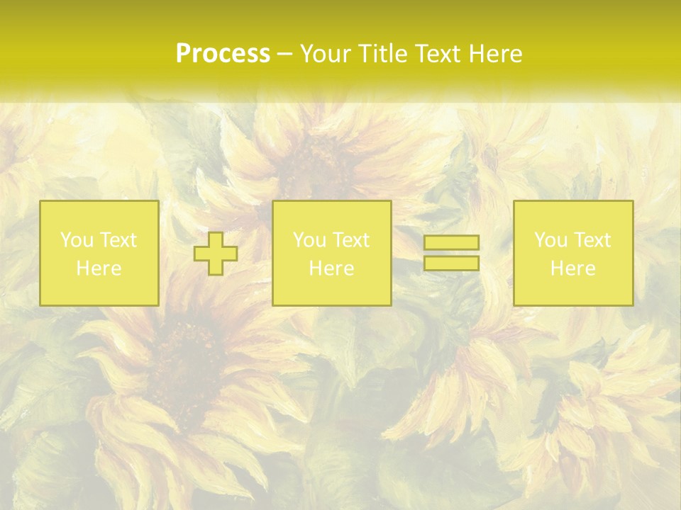 Oil Painting Sunflowers PowerPoint Template