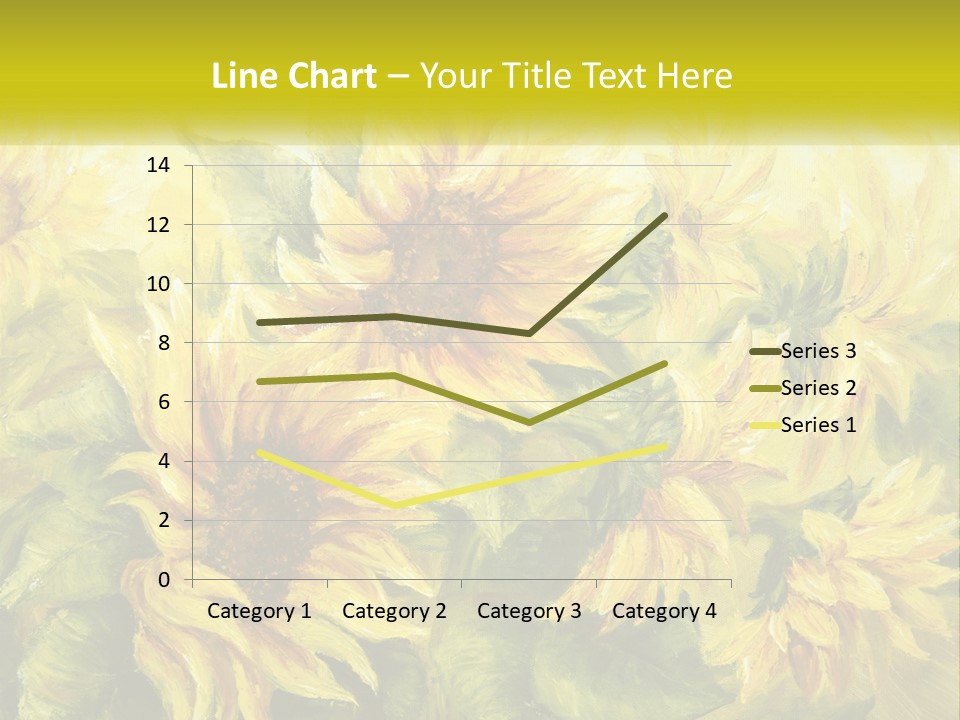 Oil Painting Sunflowers PowerPoint Template