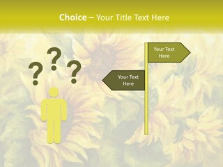 Oil Painting Sunflowers PowerPoint Template