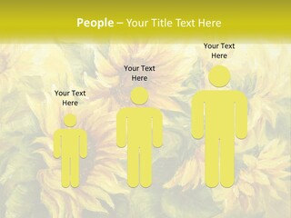 Oil Painting Sunflowers PowerPoint Template
