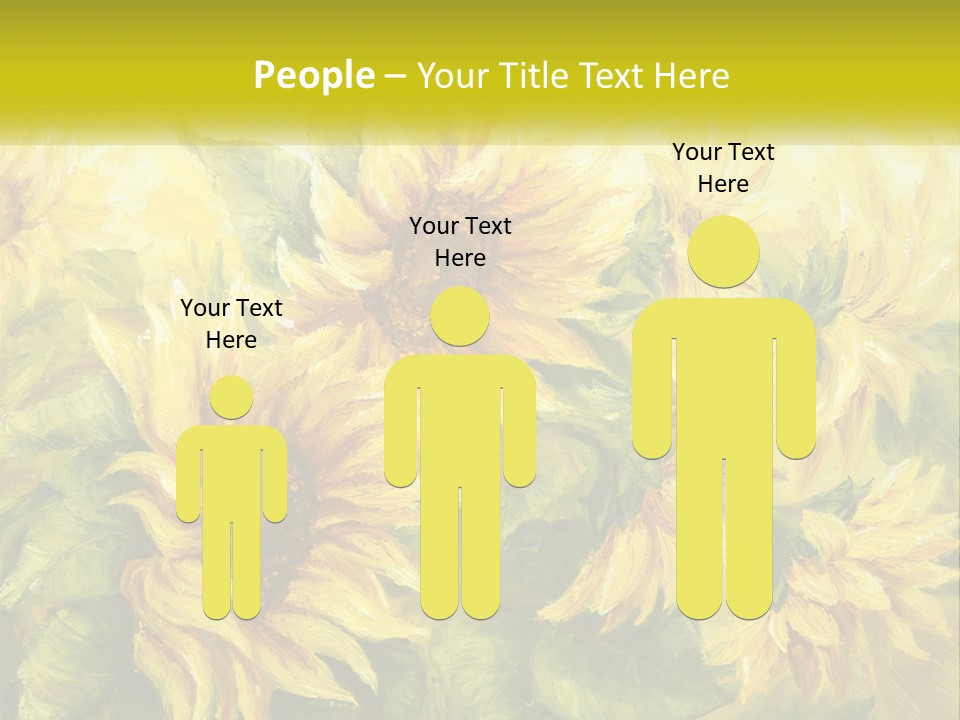 Oil Painting Sunflowers PowerPoint Template