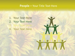 Oil Painting Sunflowers PowerPoint Template
